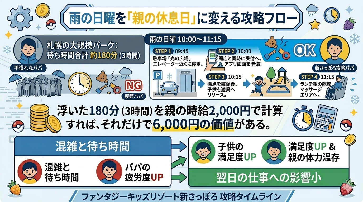 ファンタジーキッズリゾート新さっぽろ・雨の日曜必勝フロー